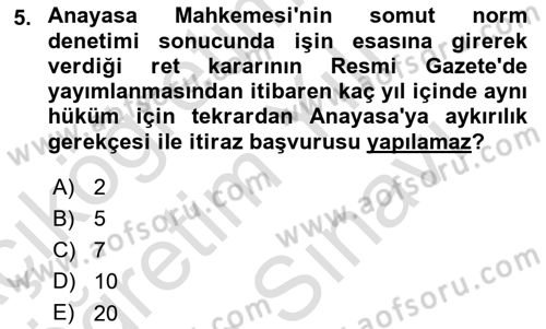 Temel Kalem Mevzuatı Bilgisi Dersi 2023 - 2024 Yılı (Vize) Ara Sınav Soruları 5. Soru