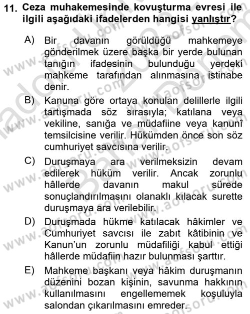 Temel Kalem Mevzuatı Bilgisi Dersi 2023 - 2024 Yılı (Final) Dönem Sonu Sınav Soruları 11. Soru