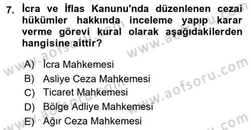 Temel Kalem Mevzuatı Bilgisi Dersi 2023 - 2024 Yılı (Final) Dönem Sonu Sınav Soruları 7. Soru