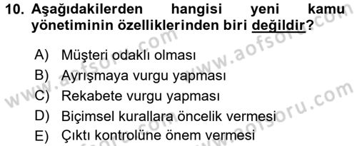 Afet Sosyolojisi Dersi 2017 - 2018 Yılı (Vize) Ara Sınav Soruları 10. Soru