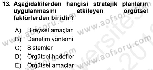Afet Sosyolojisi Dersi 2017 - 2018 Yılı (Vize) Ara Sınav Soruları 13. Soru