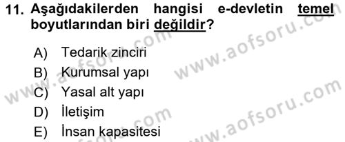 Afet Sosyolojisi Dersi 2017 - 2018 Yılı (Final) Dönem Sonu Sınav Soruları 11. Soru