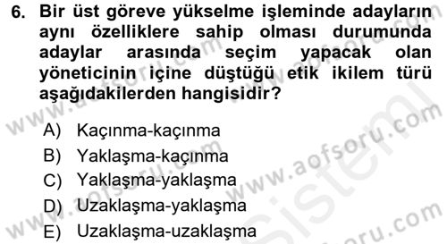 Afet Sosyolojisi Dersi 2017 - 2018 Yılı (Final) Dönem Sonu Sınav Soruları 6. Soru