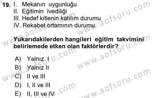 Acil Durum ve Afet Farkındalık Eğitimi Dersi 2018 - 2019 Yılı 3 Ders Sınav Soruları 19. Soru