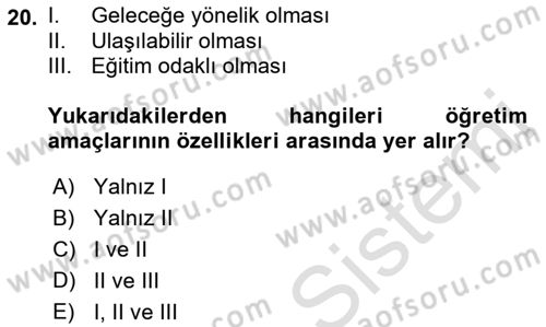 Acil Durum ve Afet Farkındalık Eğitimi Dersi 2018 - 2019 Yılı 3 Ders Sınav Soruları 20. Soru
