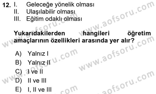 Acil Durum ve Afet Farkındalık Eğitimi Dersi 2018 - 2019 Yılı (Final) Dönem Sonu Sınav Soruları 12. Soru