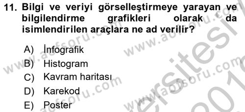 Acil Durum ve Afet Farkındalık Eğitimi Dersi 2018 - 2019 Yılı Yaz Okulu Sınav Soruları 11. Soru