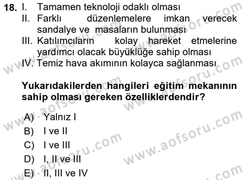Acil Durum ve Afet Farkındalık Eğitimi Dersi 2018 - 2019 Yılı Yaz Okulu Sınav Soruları 18. Soru