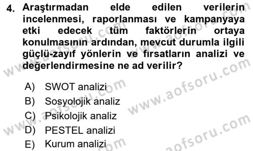 Acil Durum ve Afet Farkındalık Eğitimi Dersi 2018 - 2019 Yılı Yaz Okulu Sınav Soruları 4. Soru