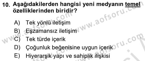 Acil Durum ve Afet Farkındalık Eğitimi Dersi Ara Sınavı Deneme Sınav Soruları 10. Soru