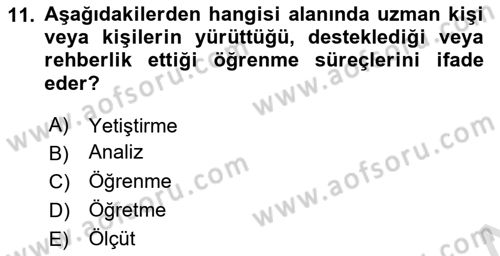Acil Durum ve Afet Farkındalık Eğitimi Dersi 2020 - 2021 Yılı Yaz Okulu Sınav Soruları 11. Soru