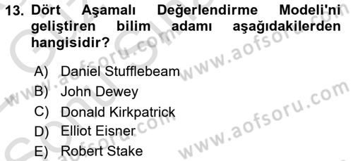 Acil Durum ve Afet Farkındalık Eğitimi Dersi 2021 - 2022 Yılı (Final) Dönem Sonu Sınav Soruları 13. Soru