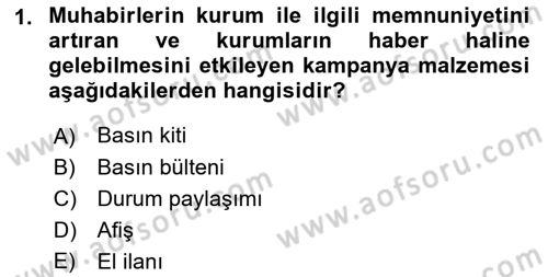 Acil Durum ve Afet Farkındalık Eğitimi Dersi 2022 - 2023 Yılı (Final) Dönem Sonu Sınav Soruları 1. Soru