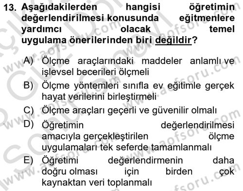 Acil Durum ve Afet Farkındalık Eğitimi Dersi 2022 - 2023 Yılı (Final) Dönem Sonu Sınav Soruları 13. Soru