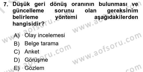 Acil Durum ve Afet Farkındalık Eğitimi Dersi 2022 - 2023 Yılı (Final) Dönem Sonu Sınav Soruları 7. Soru