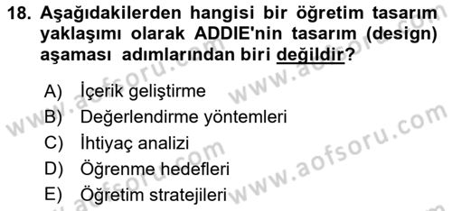 Acil Durum ve Afet Farkındalık Eğitimi Dersi Ara Sınavı Deneme Sınav Soruları 18. Soru