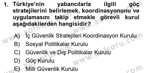 Afet Yönetimi 2 Dersi 2018 - 2019 Yılı 3 Ders Sınav Soruları 1. Soru