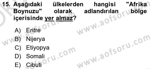 Afet Yönetimi 2 Dersi 2022 - 2023 Yılı Yaz Okulu Sınav Soruları 15. Soru