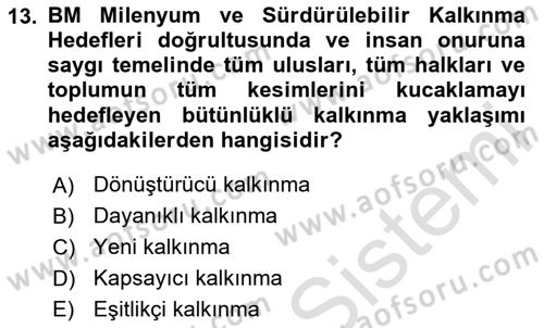 Afet Yönetimi 2 Dersi 2023 - 2024 Yılı (Final) Dönem Sonu Sınav Soruları 13. Soru