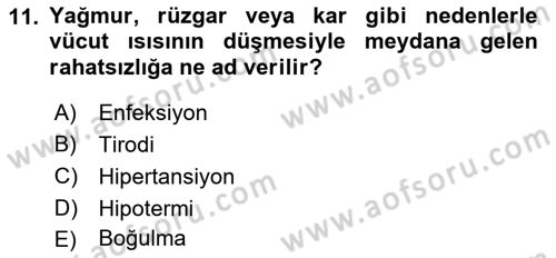 Arama Kurtarma Bilgisi ve Etik Değerler Dersi 2021 - 2022 Yılı Yaz Okulu Sınav Soruları 11. Soru