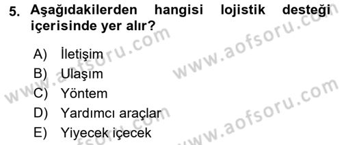 Arama Kurtarma Bilgisi ve Etik Değerler Dersi Ara Sınavı Deneme Sınav Soruları 5. Soru