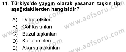 Arama Kurtarma Bilgisi ve Etik Değerler Dersi 2023 - 2024 Yılı Yaz Okulu Sınav Soruları 11. Soru