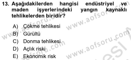 Arama Kurtarma Bilgisi ve Etik Değerler Dersi 2023 - 2024 Yılı Yaz Okulu Sınav Soruları 13. Soru