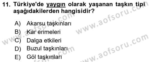 Arama Kurtarma Bilgisi ve Etik Değerler Dersi 2024 - 2025 Yılı (Final) Dönem Sonu Sınav Soruları 11. Soru