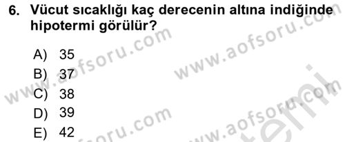 Arama Kurtarma Bilgisi ve Etik Değerler Dersi 2024 - 2025 Yılı (Final) Dönem Sonu Sınav Soruları 6. Soru