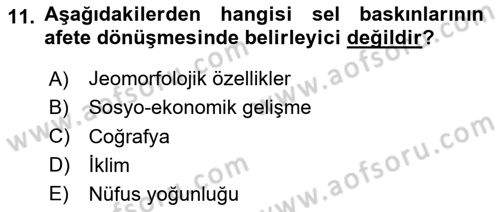 Arama Kurtarma Bilgisi ve Etik Değerler Dersi 2025 - 2026 Yılı (Final) Dönem Sonu Sınav Soruları 11. Soru