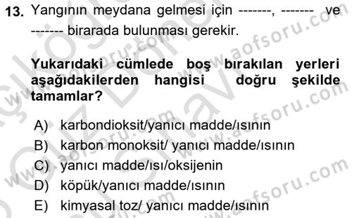 Arama Kurtarma Bilgisi ve Etik Değerler Dersi 2025 - 2026 Yılı (Final) Dönem Sonu Sınav Soruları 13. Soru