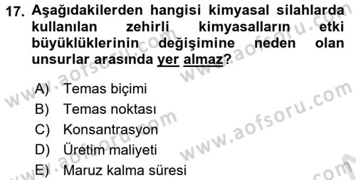 Arama Kurtarma Bilgisi ve Etik Değerler Dersi 2025 - 2026 Yılı (Final) Dönem Sonu Sınav Soruları 17. Soru