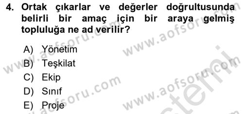 Arama Kurtarma Bilgisi ve Etik Değerler Dersi 2025 - 2026 Yılı (Final) Dönem Sonu Sınav Soruları 4. Soru