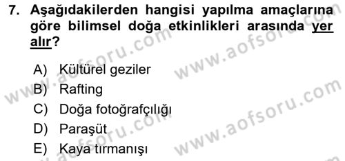 Arama Kurtarma Bilgisi ve Etik Değerler Dersi 2025 - 2026 Yılı (Final) Dönem Sonu Sınav Soruları 7. Soru