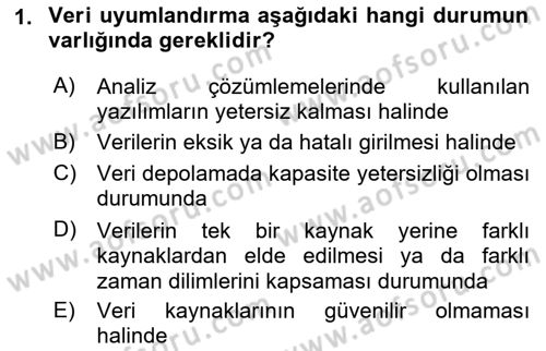 Kent, Planlama ve Afet Risk Yönetimi Dersi Ara Sınavı Deneme Sınav Soruları 1. Soru