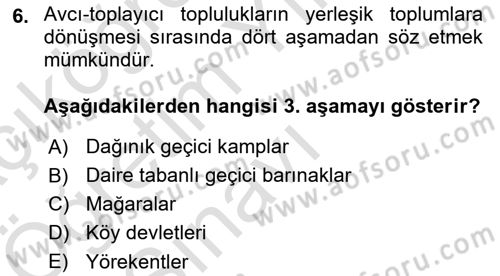 Kent, Planlama ve Afet Risk Yönetimi Dersi 2024 - 2025 Yılı Yaz Okulu Sınav Soruları 6. Soru