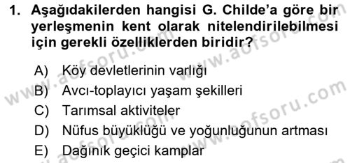 Kent, Planlama ve Afet Risk Yönetimi Dersi 2025 - 2026 Yılı (Vize) Ara Sınav Soruları 1. Soru