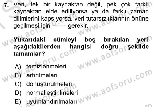 Kent, Planlama ve Afet Risk Yönetimi Dersi 2025 - 2026 Yılı (Final) Dönem Sonu Sınav Soruları 7. Soru