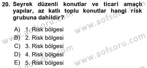 Yangın ve Yangın Güvenliği Dersi 2021 - 2022 Yılı (Vize) Ara Sınav Soruları 20. Soru