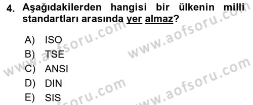 Yangın ve Yangın Güvenliği Dersi 2021 - 2022 Yılı Yaz Okulu Sınav Soruları 4. Soru