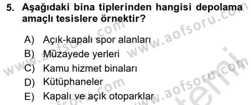 Yangın ve Yangın Güvenliği Dersi 2023 - 2024 Yılı (Final) Dönem Sonu Sınav Soruları 5. Soru