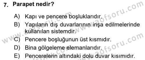 Yangın ve Yangın Güvenliği Dersi 2023 - 2024 Yılı Yaz Okulu Sınav Soruları 7. Soru