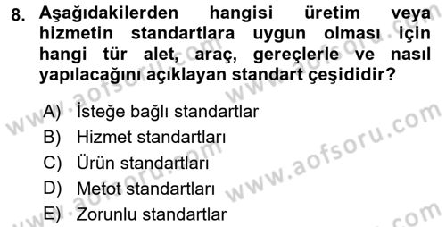 Yangın ve Yangın Güvenliği Dersi 2024 - 2025 Yılı (Vize) Ara Sınav Soruları 8. Soru