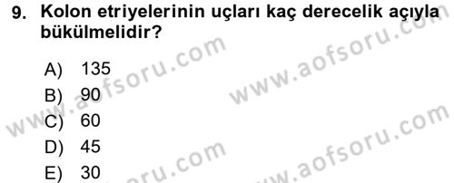 Temel Afet Bilgisi Dersi 2017 - 2018 Yılı (Final) Dönem Sonu Sınav Soruları 9. Soru