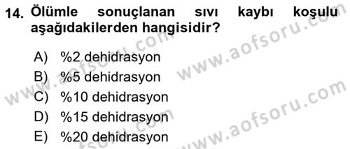 Temel Afet Bilgisi Dersi 2022 - 2023 Yılı Yaz Okulu Sınav Soruları 14. Soru