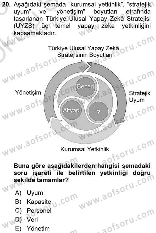 Temel Afet Bilgisi Dersi 2022 - 2023 Yılı Yaz Okulu Sınav Soruları 20. Soru