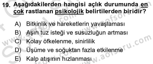 Temel Afet Bilgisi Dersi 2023 - 2024 Yılı (Final) Dönem Sonu Sınav Soruları 19. Soru