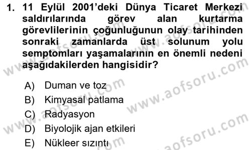 Temel Afet Bilgisi Dersi 2023 - 2024 Yılı Yaz Okulu Sınav Soruları 1. Soru