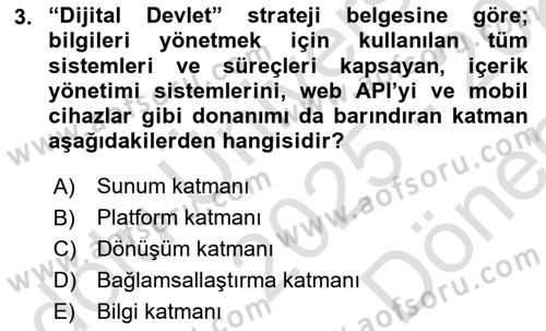 Temel Afet Bilgisi Dersi 2025 - 2026 Yılı (Final) Dönem Sonu Sınav Soruları 3. Soru