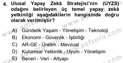 Temel Afet Bilgisi Dersi 2025 - 2026 Yılı (Final) Dönem Sonu Sınav Soruları 4. Soru